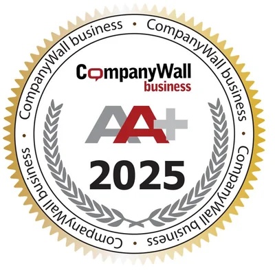 Valutazione CompanyWall Business AA+ 2025 di NAZA d.o.o.